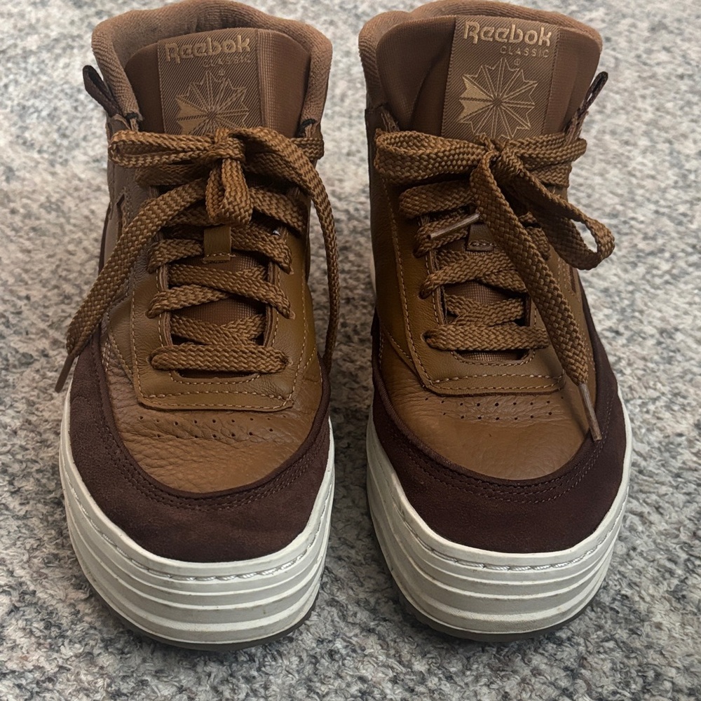 Reebok women Brown and Tan Sneakers